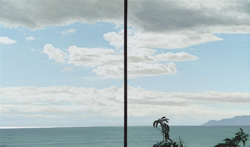 有黑線的海景